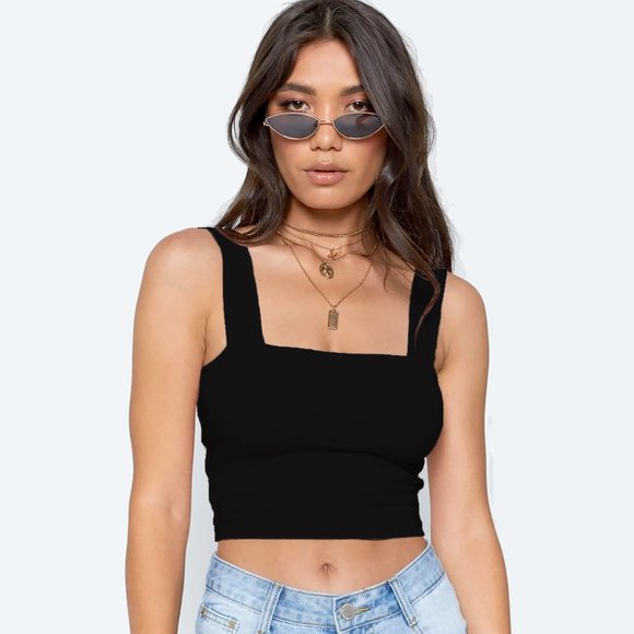Women Black Top Summer - Picture 1 of 11